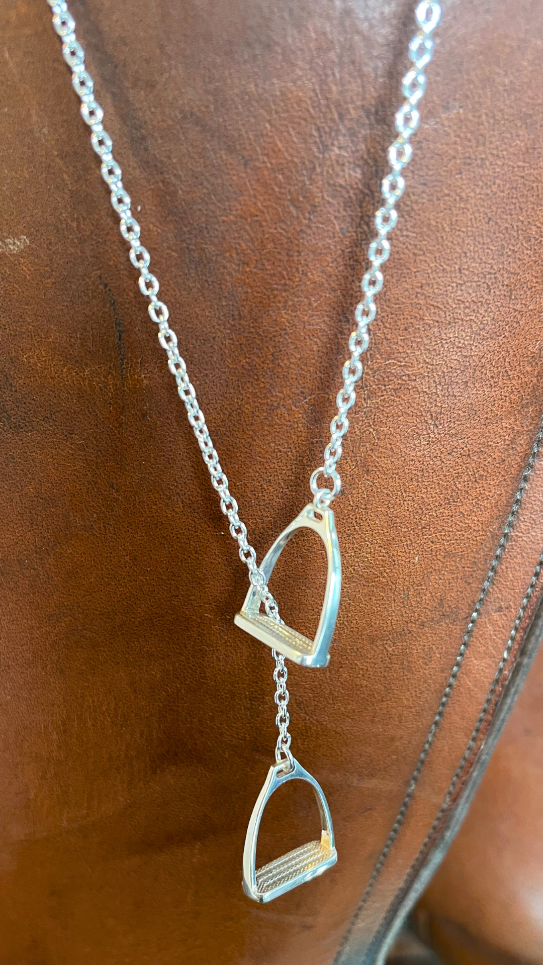 Polo Stirrup Lariat Necklace