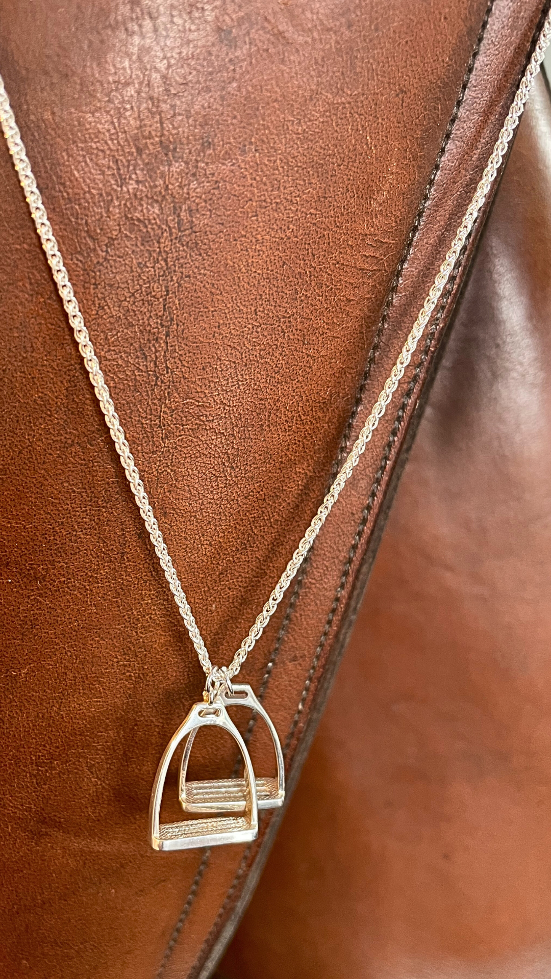 Polo Stirrup Double Charm Necklace