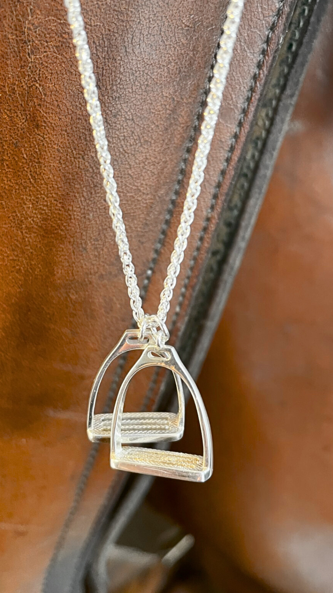 Polo Stirrup Double Charm Necklace