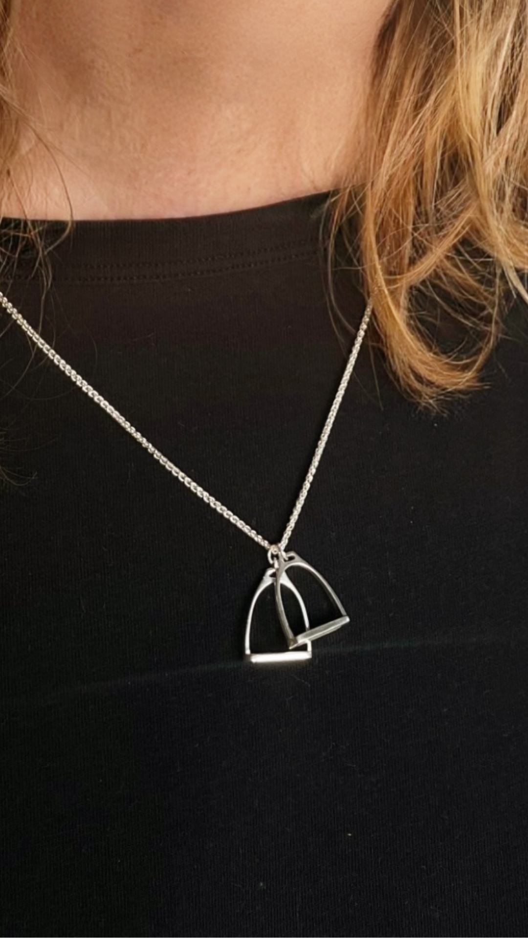 Polo Stirrup Double Charm Necklace