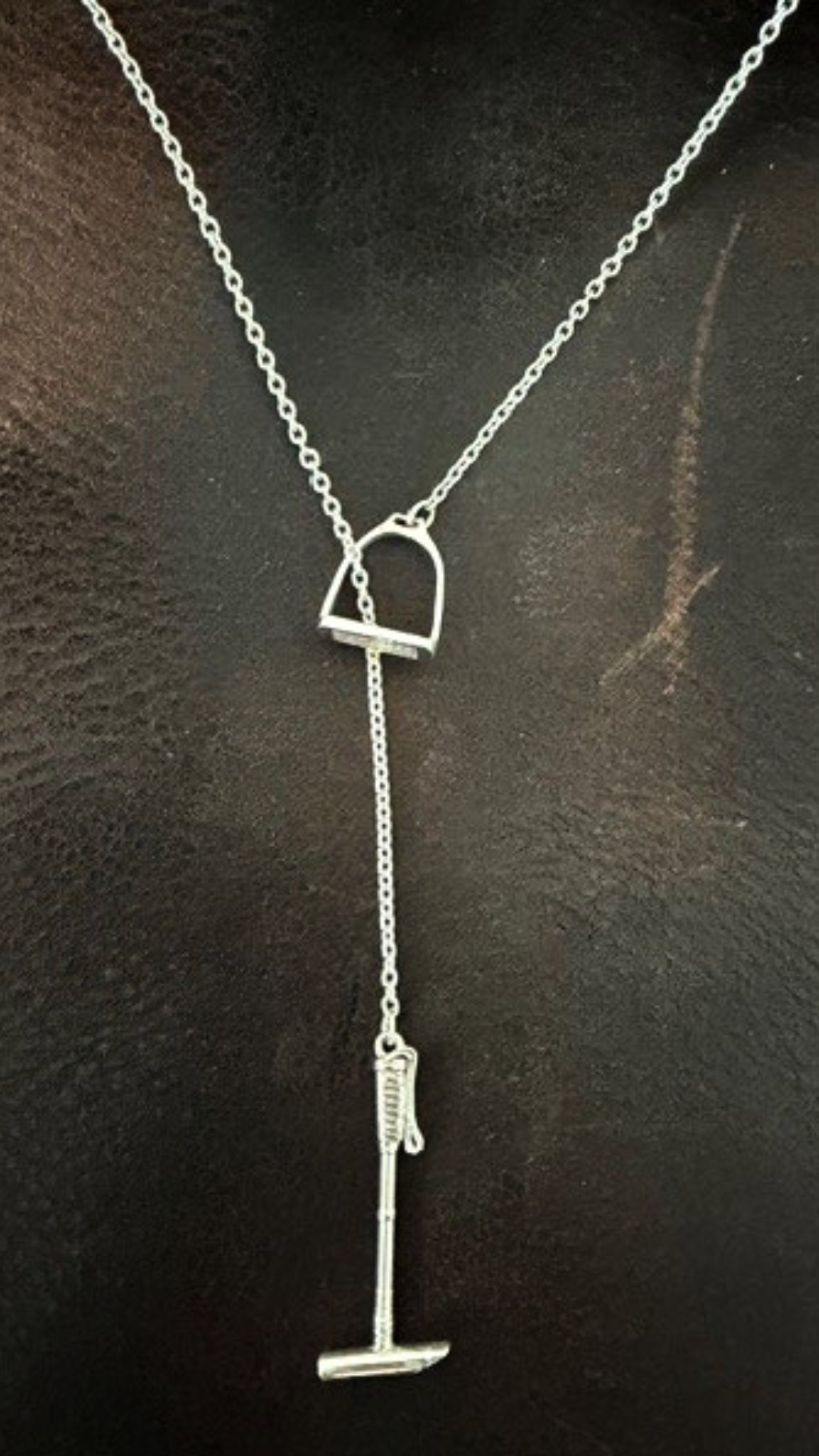 Stirrup & Mallet Lariat Necklace